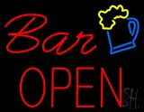Bar Open with Beer Mug LED Neon Sign