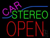 Pink Car Stereo Red Block Open LED Neon Sign