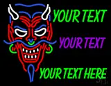 Devils Head Tattoo Custom Click to Customize LED Neon Sign