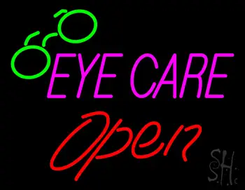 Pink Eye Care Red Open Logo LED Neon Sign