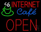 Red Internet Cafe Block Open LED Neon Sign