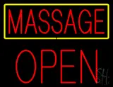 Red Massage Yellow Border Block Open LED Neon Sign