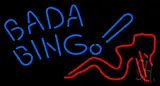 Blue Bada Bing Lady LED Neon Sign