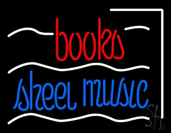 Books Sheet Music LED Neon Sign