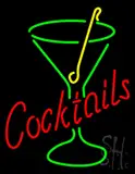 Rectangle Cocktail with Cocktail Glass Neon Sign