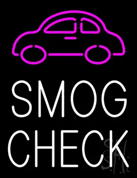 Smog Check Car Logo Neon Sign