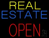 Real Estate Red Open Block LED Neon Sign
