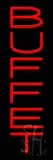 Vertical Red Buffet LED Neon Sign