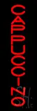 Red Vertical Cappuccino LED Neon Sign