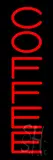 Vertical Red Coffee LED Neon Sign