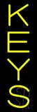 Vertical Yellow Keys LED Neon Sign