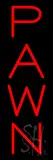 Red Vertical Pawn LED Neon Sign