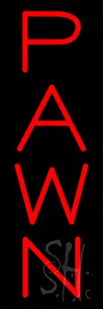 Red Vertical Pawn LED Neon Sign