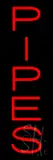 Vertical Red Pipes LED Neon Sign