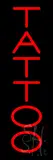 Vertical Red Tattoo LED Neon Sign