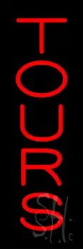 Red Vertical Tours LED Neon Sign