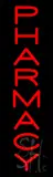 Vertical Red Pharmacy LED Neon Sign