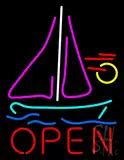 Open Sailboat LED Neon Sign