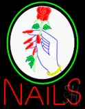 Red Nails with Logo LED Neon Sign