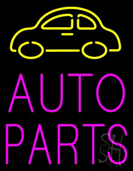 Auto Parts with Car Logo Neon Sign