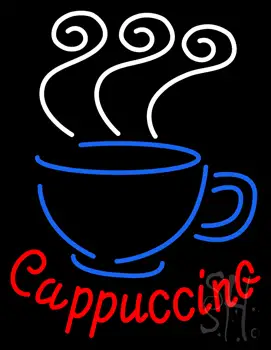 Red Cappuccino Cup Neon Sign