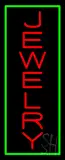 Jewelry Vertical Green Border Neon Sign