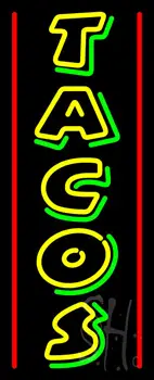 Double Stroke Yellow Tacos Neon Sign