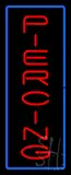 Vertical Red Piercing Yellow Border Neon Sign