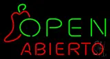 Green Open Abierto LED Neon Sign