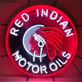 Red Indian Motor Oils LED Neon Sign
