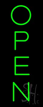 Green Open Vertical LED Neon Sign