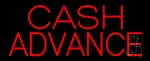 Red Cash Advance Neon Sign