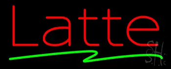 Red Latte Green Line Neon Sign