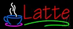 Red Latte Coffe Cup Neon Sign