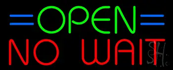 Open No Wait Neon Sign