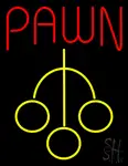 Red Pawn with Yellow Logo Neon Sign