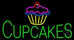Green Cupcakes with Logo Neon Sign