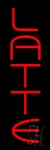 Vertical Red Latte LED Neon Sign