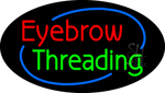 Deco Style Eyebrow Threading Animated Neon Sign