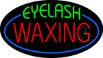 Oval Eyelash Waxing Animated Neon Sign