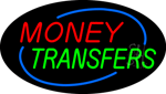 Money Transfers Animated Neon Sign