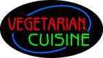 Vegetarian Cuinine Animated Neon Sign