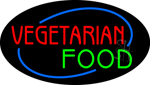 Vegetarian Food Animated Neon Sign