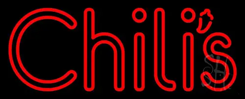 Double Stroke Red Chilis LED Neon Sign
