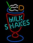 Milk Shakes Inside Glass LED Neon Sign