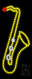 Saxophone Logo Animated LED Sign