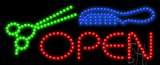 Open (scizzor comb) Animated LED Sign