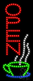 Open (cup vertical) Animated LED Sign