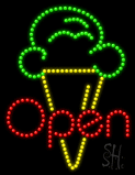 Open (Ice Cream Cone) Animated LED Sign
