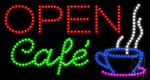 Open Cafe Animated LED Sign